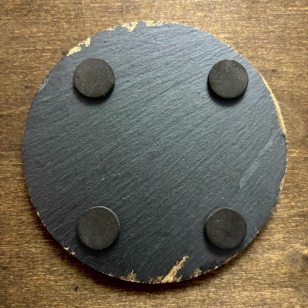 Gold Slate Stone Coasters Lot of 4 - Picture 6 of 8